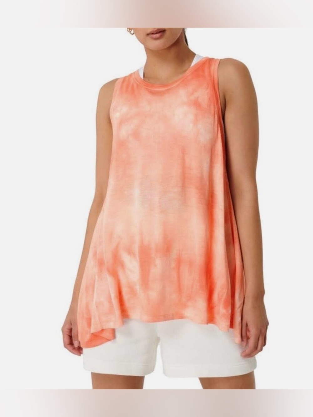 Sweaty Betty Tangerine Tie-Dye Swing Tank; Size M